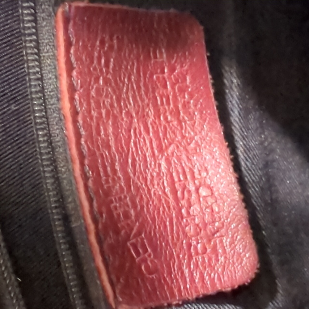 Leather Shoulder Bag Mahogany Color - Picture 4 of 8